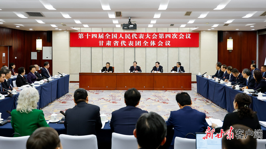 甘肃代表团举行全体会议 审议“两高”工作报告